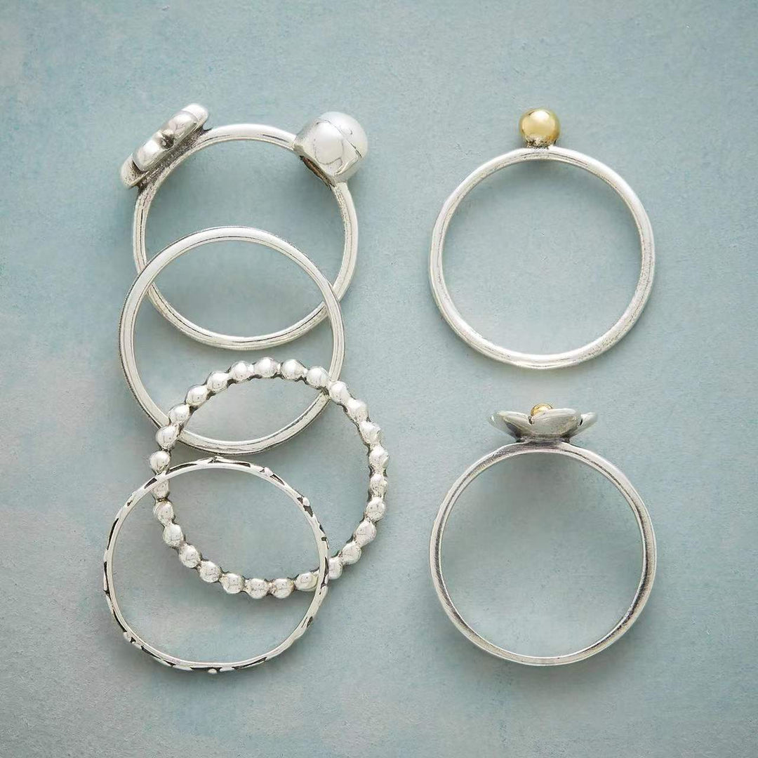 Flower Pearl Rings