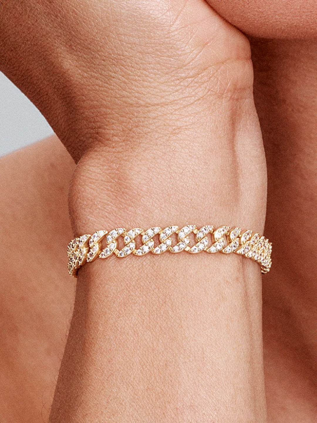Moissanite Cuban Bracelet | Gold
