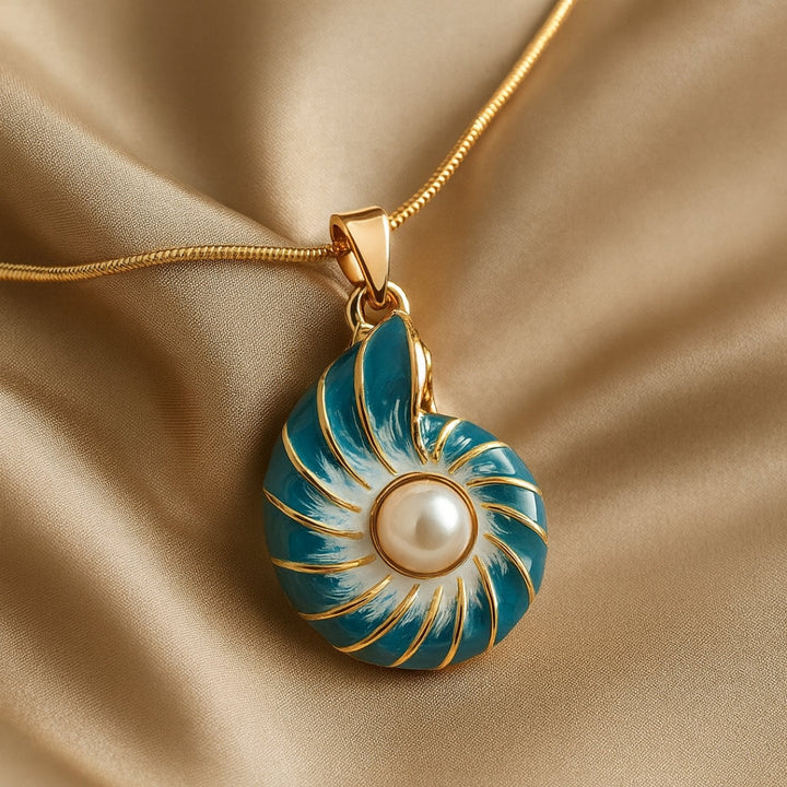 Pearl Blue Shell Necklace