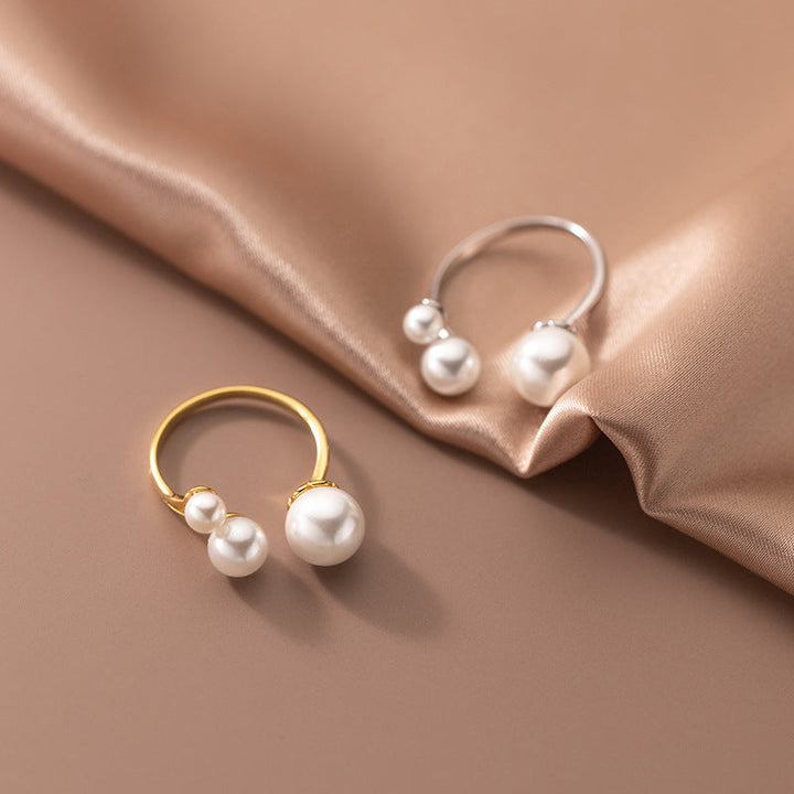 Adjustable Triple Freshwater Pearl Statement Ring