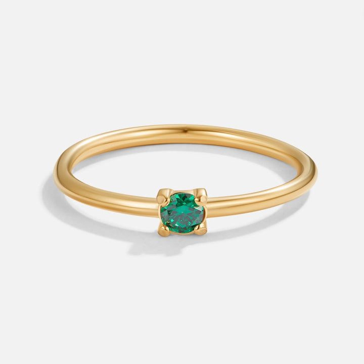 Gold Rings Featuring Birthstones