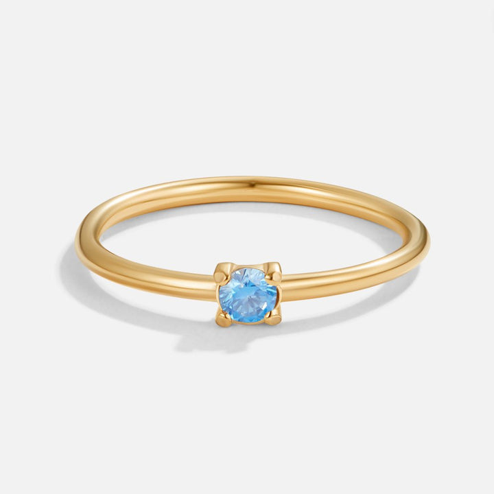 Gold Rings Featuring Birthstones