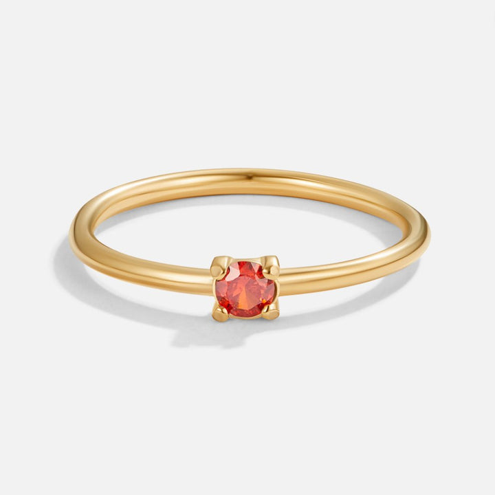 Gold Rings Featuring Birthstones
