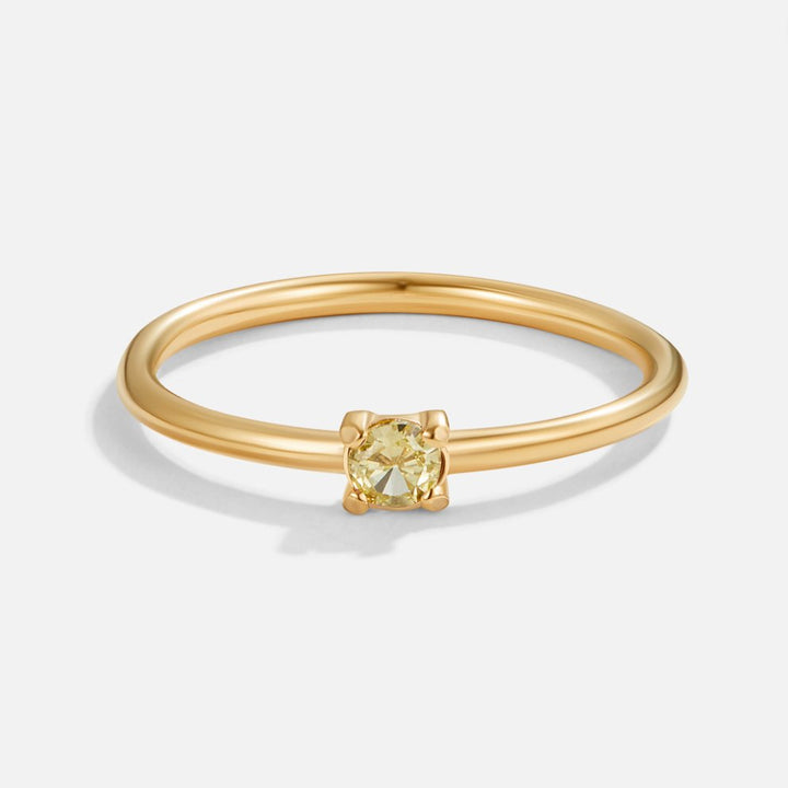 Gold Rings Featuring Birthstones