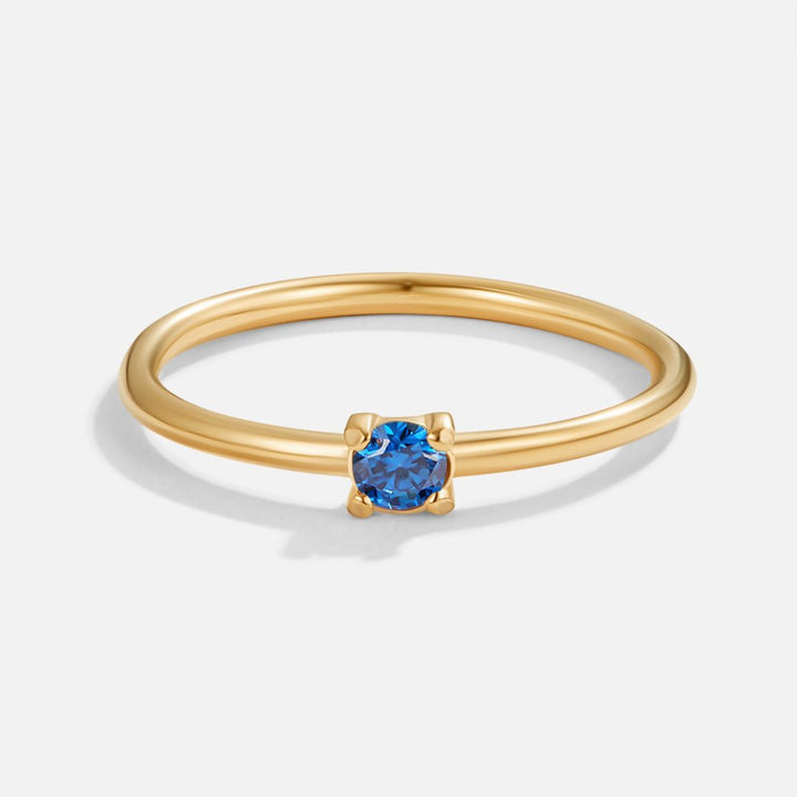 Gold Rings Featuring Birthstones