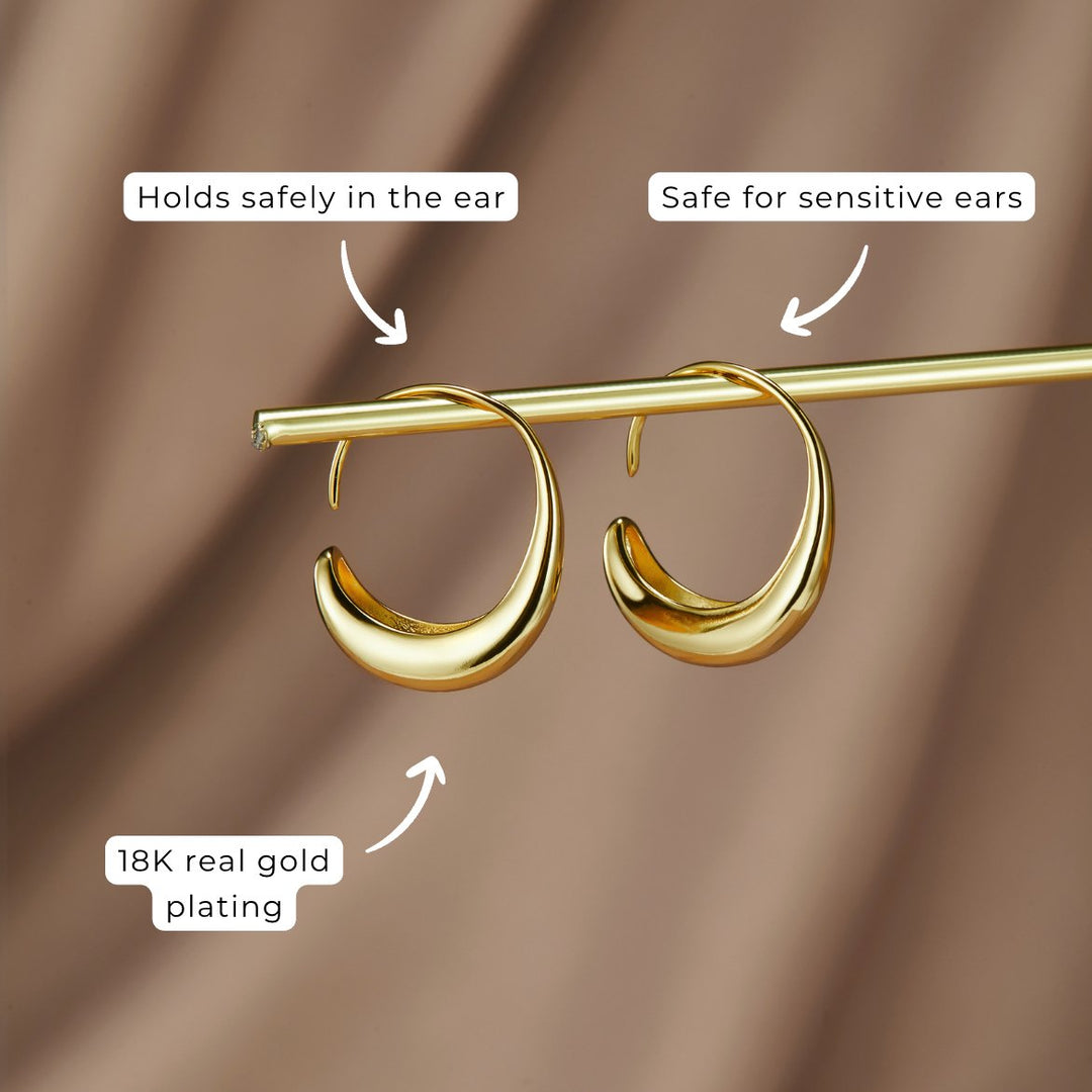 China - Drop Hoop Earrings