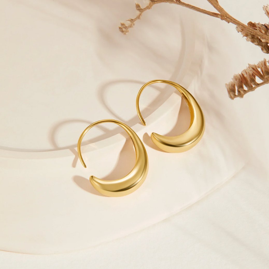 China - Drop Hoop Earrings