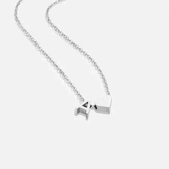 Forever Love & Letter Silver Necklace