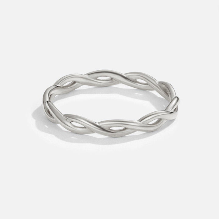 Twisted Infinity Ring in 18K Silver