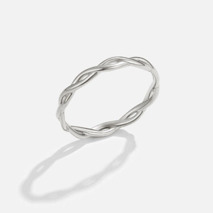 Twisted Infinity Ring in 18K Silver