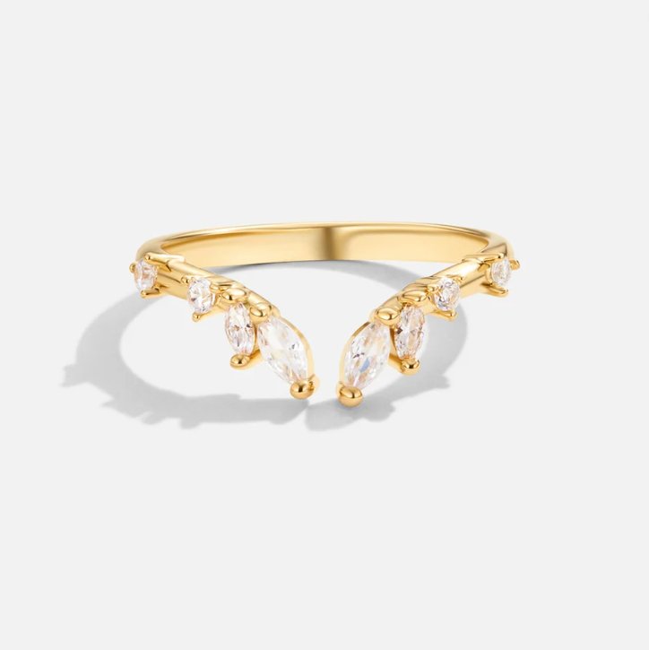 Serenity - Gold Crystal Wine Ring
